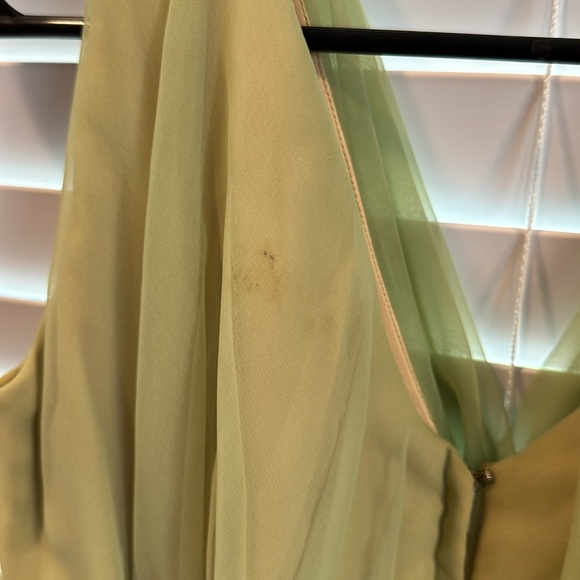 Vintage Miss Elliette California green chiffon dress with beading - Picture 9 of 9